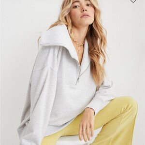 Aerie down to earth quarter zip sweatshirt